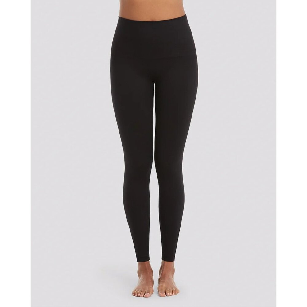 spanx look at me leggings dark grey ribbed leggings women's size small /n2
